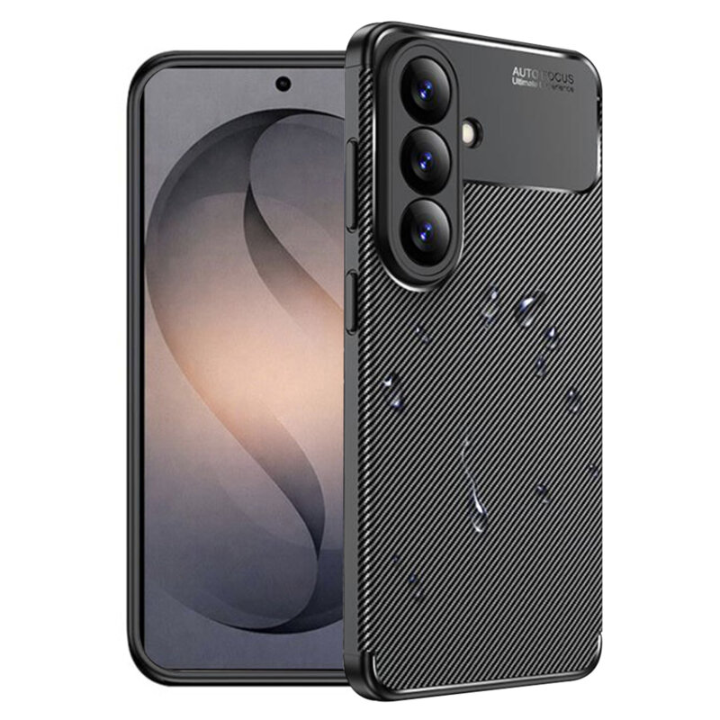 Husa Samsung Galaxy S26 Plus Techsuit CarbonFiber, negru