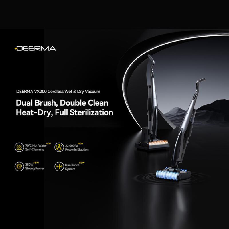 Aspirator vertical fara fir 2in1 Deerma VX200, 22000Pa, 350W
