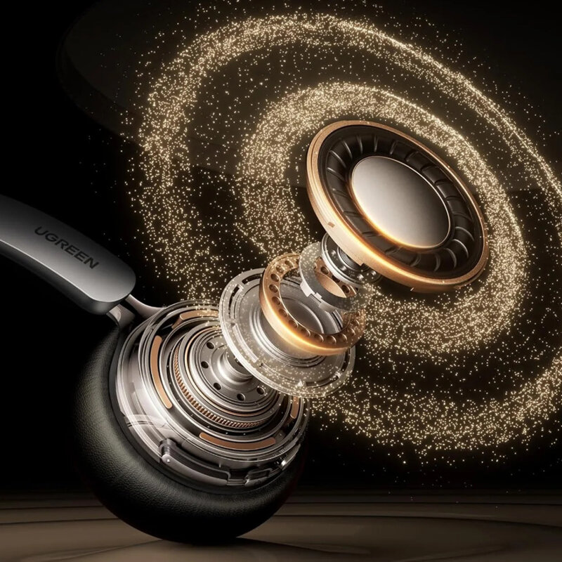 Casti wireless Bluetooth 6.0 Ugreen, 500mAh, bej, 75631