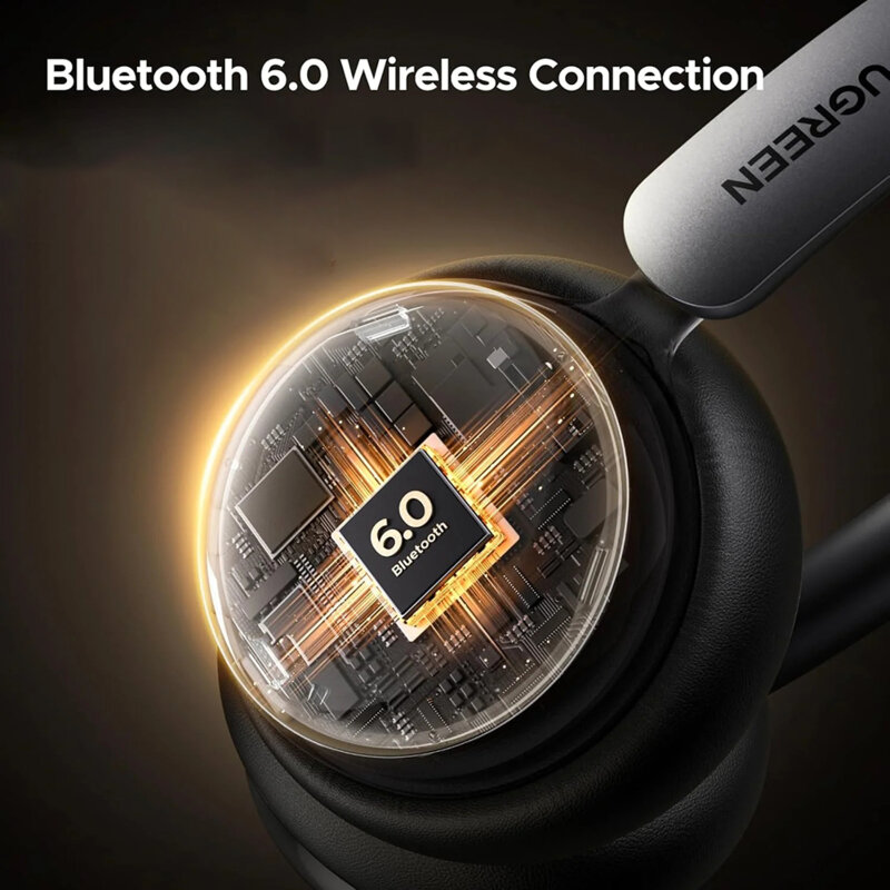 Casti wireless Bluetooth 6.0 Ugreen, 500mAh, maro, 75629