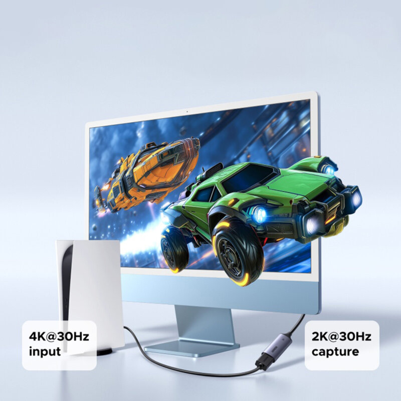 Placa de captura video Ugreen, 5Gbps, 2K@30Hz, gri, 15389