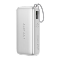 Power bank cu cablu telescopic 35W Acefast M32, 10000mAh, argintiu