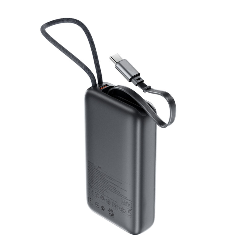 Power bank cu cablu telescopic 35W Acefast M32, 10000mAh, gri