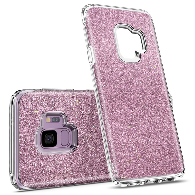 Bumper Spigen Samsung Galaxy S9 Slim Armor Crystal Glitter - Rose Quartz