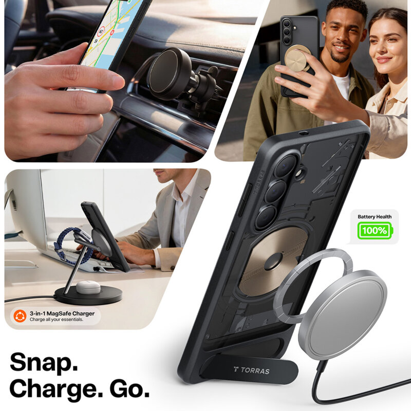 Husa Samsung Galaxy S26 Plus Torras Pstand, negru