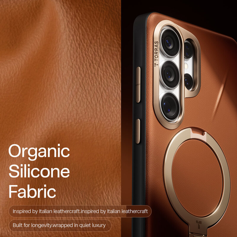 Husa Samsung Galaxy S26 Ultra Torras QPRO Leather Series, maro