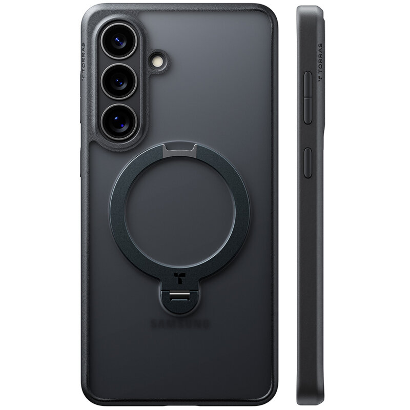 Husa Samsung Galaxy S26 Plus Torras Ostand Spin Series, negru