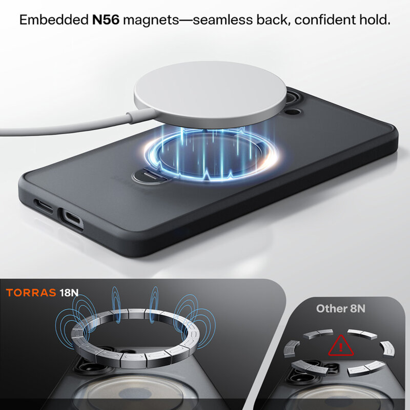 Husa Samsung Galaxy S26 Plus Torras Ostand Spin Series, negru