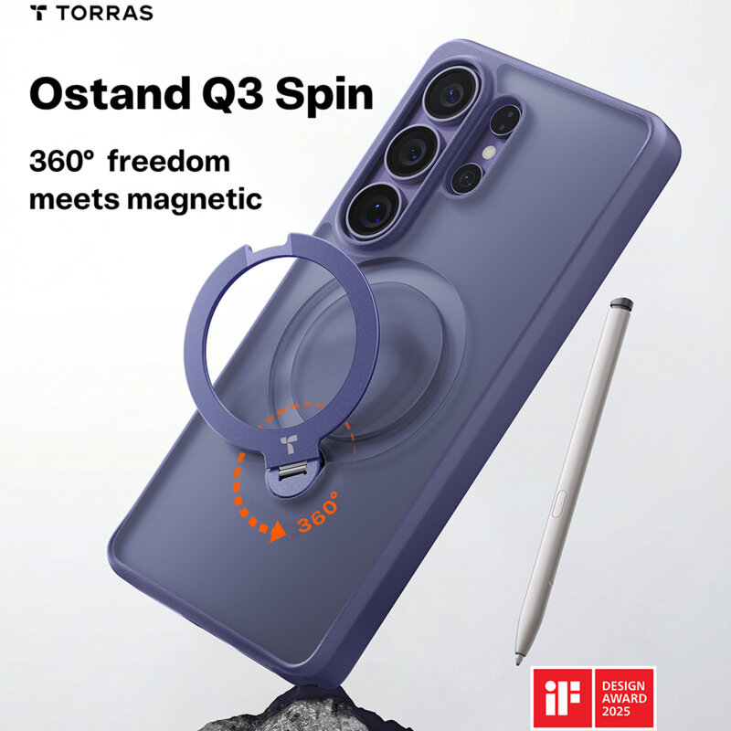 Husa Samsung Galaxy S26 Ultra Torras Ostand Spin Series, albastru