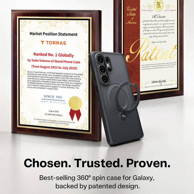 Husa Samsung Galaxy S26 Ultra Torras Ostand Spin Series, transparenta