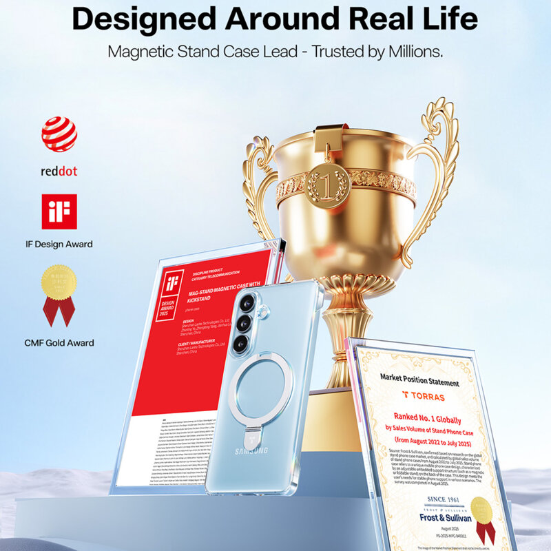 Husa Samsung Galaxy S26 Plus Torras Ostand Slim Series, transparenta