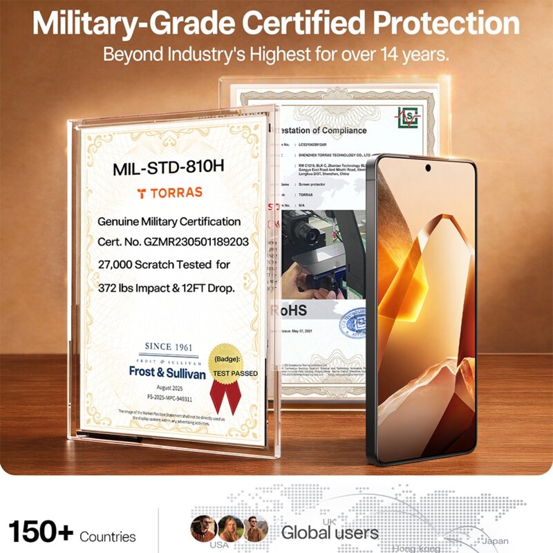 Folie sticla Samsung Galaxy S26 Plus Torras GlassGo Install Master, transparenta