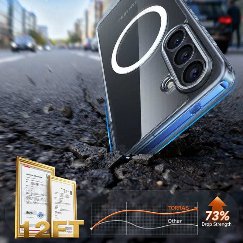 Husa Samsung Galaxy S26 Plus Torras Guardian Magnetic Series, transparenta