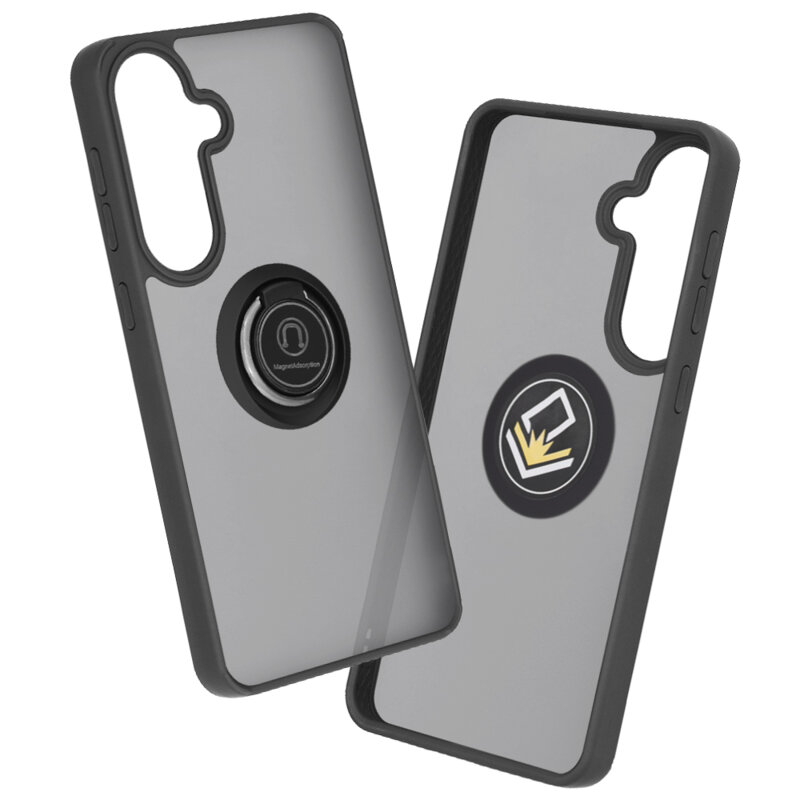 Husa Samsung Galaxy S26 Plus Techsuit Glinth cu inel suport stand magnetic, negru