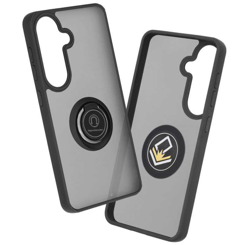 Husa Samsung Galaxy S26 Techsuit Glinth cu inel suport stand magnetic, negru