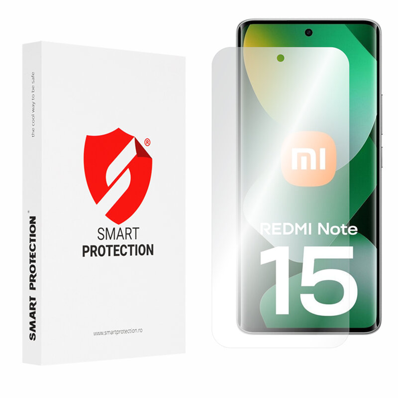 [Pachet 2x] Folie regenerabila premium Xiaomi Redmi Note 15 4G Smart Protection Classic, transparenta
