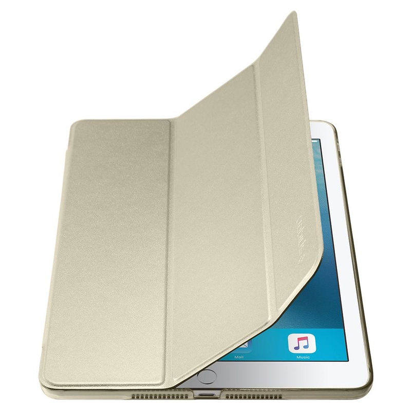 Husa Apple iPad 9.7 inch 2017, iPad 9.7 inch 2018 Flip Spigen Smart Fold - Auriu