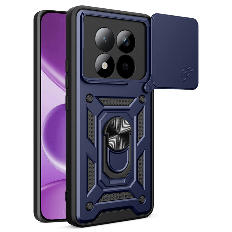 Husa Xiaomi Redmi Note 15 Pro 4G protectie camera Techsuit CamShield Series, albastru