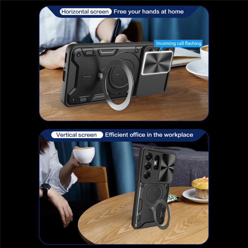 Husa Samsung Galaxy S26 Ultra Techsuit CamGuard Pro, albastru