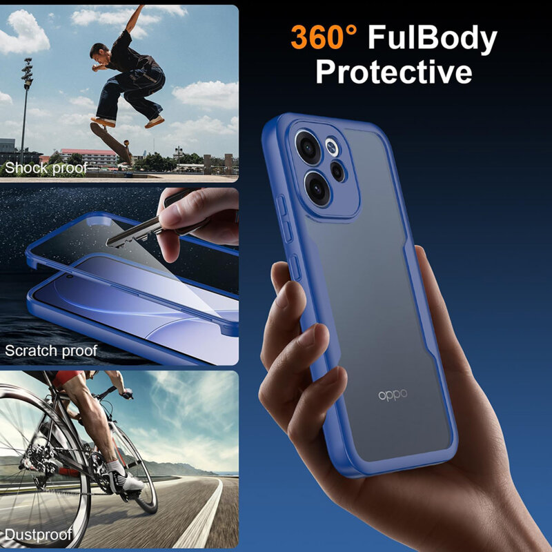 Husa 360° Oppo Reno15 F Techsuit ColorVerse, albastru