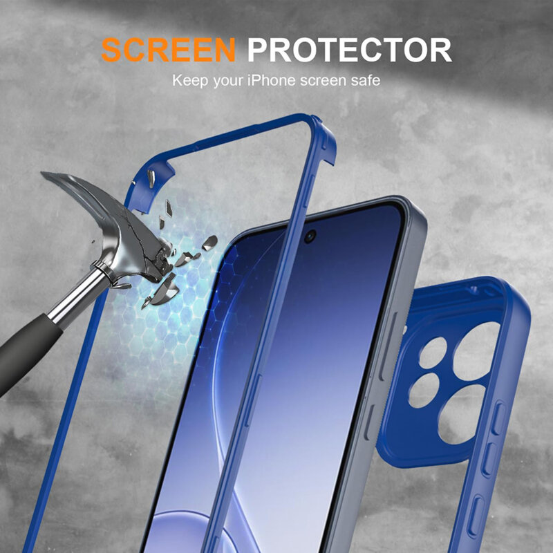 Husa 360° Oppo Reno15 FS 5G Techsuit ColorVerse, albastru