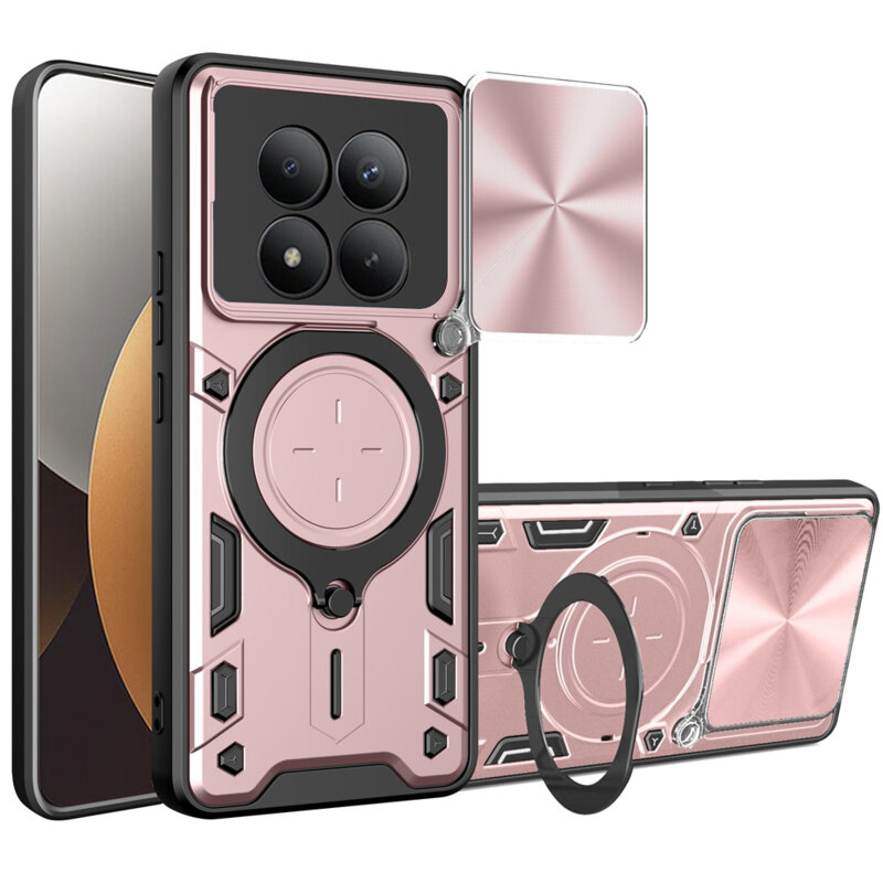 Husa Xiaomi Poco M8 Pro 5G Techsuit CamGuard Pro, roz auriu