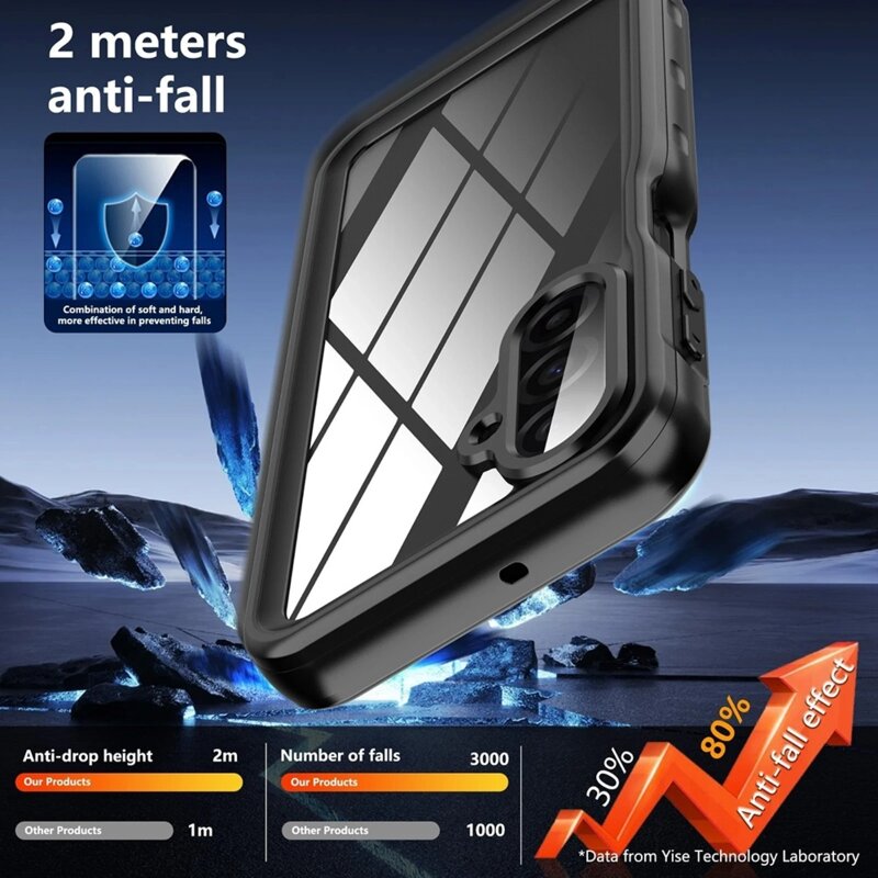 Husa impermeabila Samsung Galaxy A17 4G ShellBox Waterproof IP68, negru