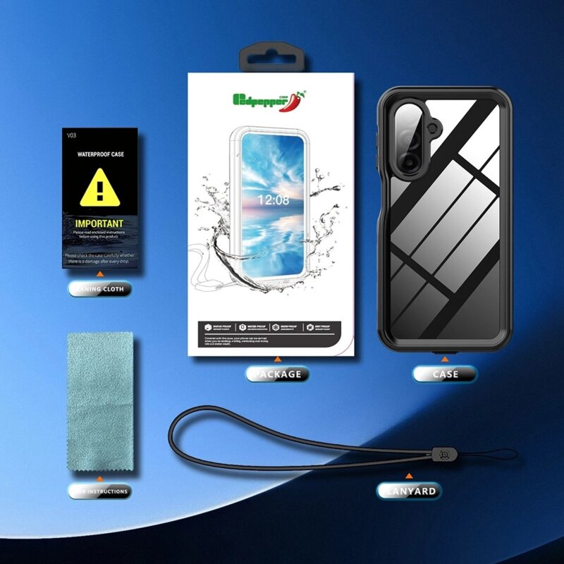 Husa impermeabila Samsung Galaxy A17 4G ShellBox Waterproof IP68, negru