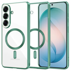 Husa premium Samsung Galaxy S26 Plus Techsuit Luxury Crystal MagSafe, verde deschis