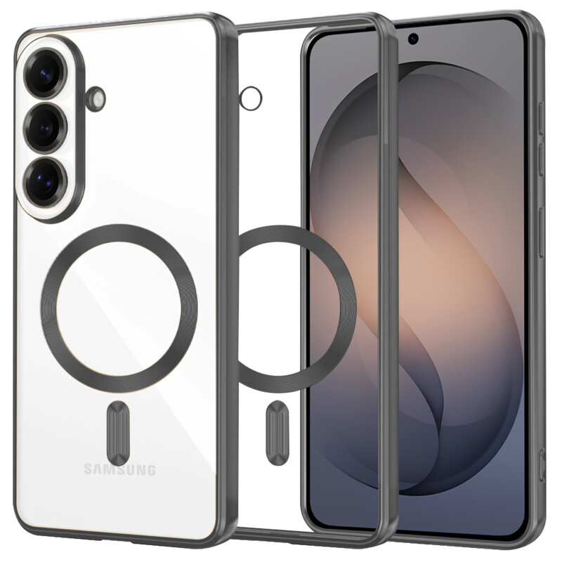 Husa premium Samsung Galaxy S26 Techsuit Luxury Crystal MagSafe, negru