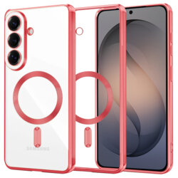 Husa premium Samsung Galaxy S26 Techsuit Luxury Crystal MagSafe, rosu