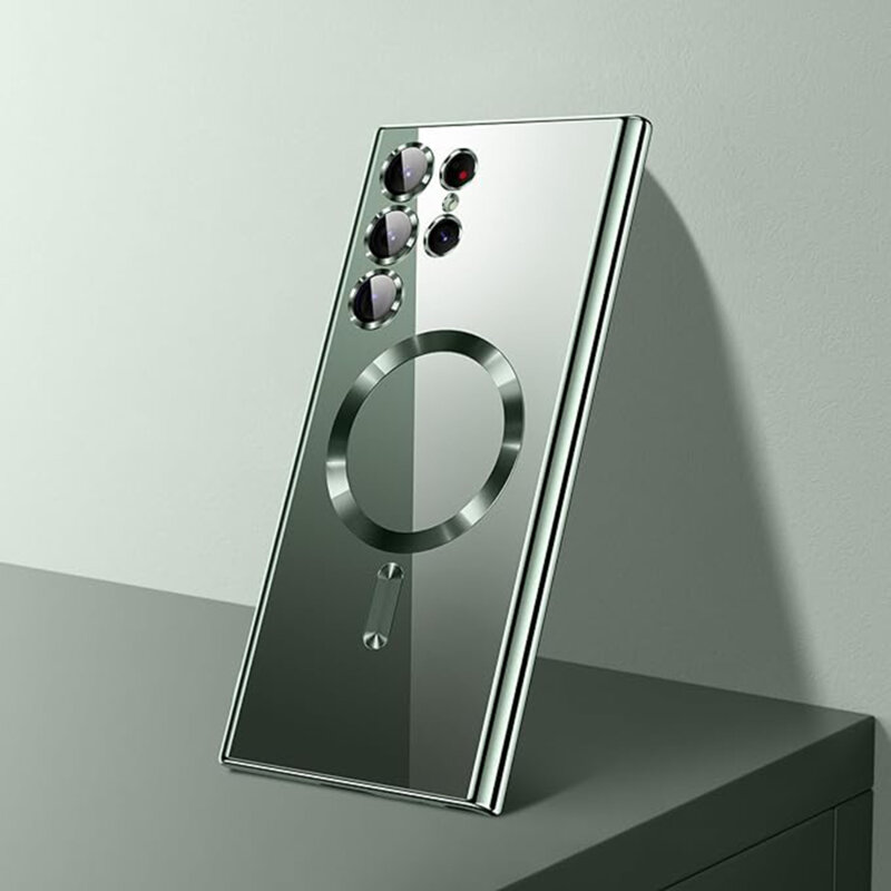 Husa premium Samsung Galaxy S26 Ultra Techsuit Luxury Crystal MagSafe, albastru