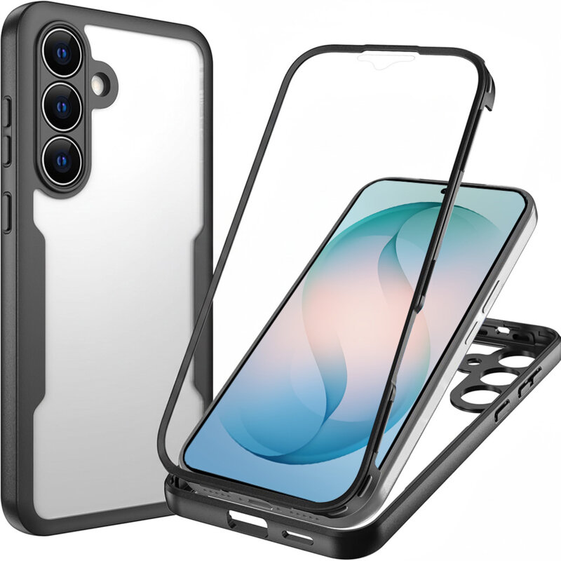 Husa 360° Samsung Galaxy S26 Plus Techsuit ColorVerse, negru