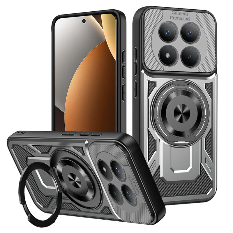 Husa Xiaomi Redmi Note 15 Pro+ 5G Techsuit RuggedCam, gri