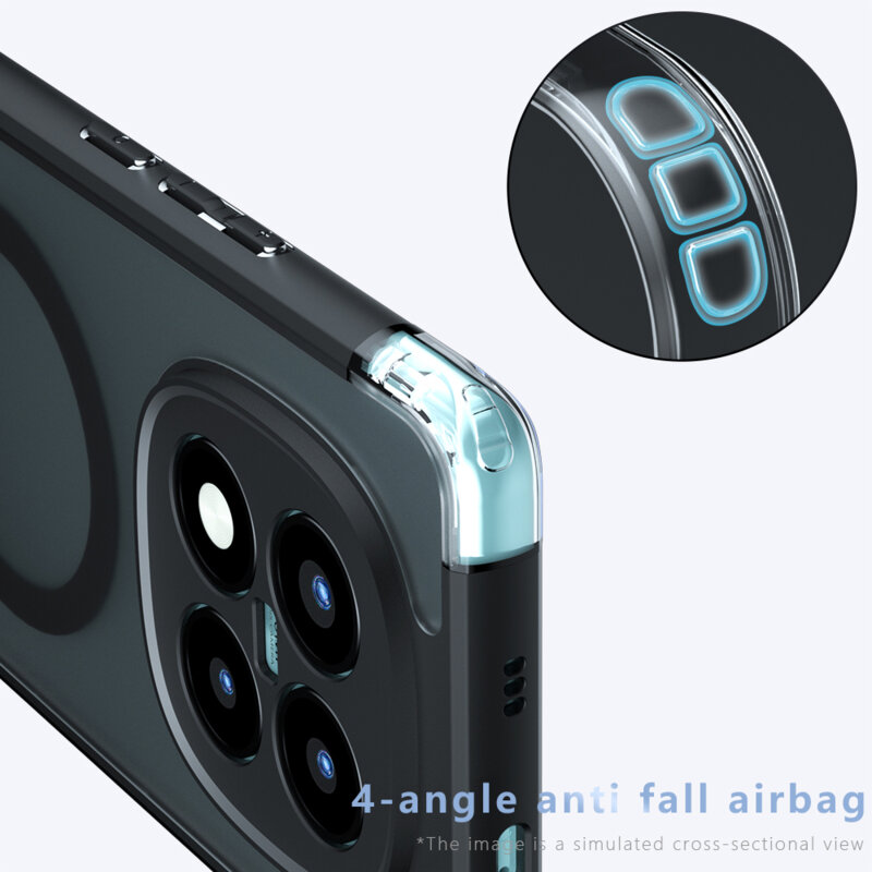 Husa Xiaomi Redmi Note 15 Pro 4G Techsuit PureFrost MagSafe, negru frost