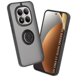 Husa Xiaomi Redmi Note 15 Pro 5G Techsuit Glinth cu inel suport stand magnetic, negru