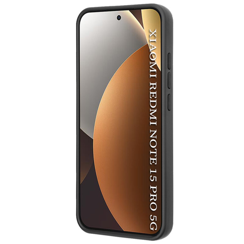 Husa Xiaomi Redmi Note 15 Pro 5G Techsuit Glinth cu inel suport stand magnetic, negru