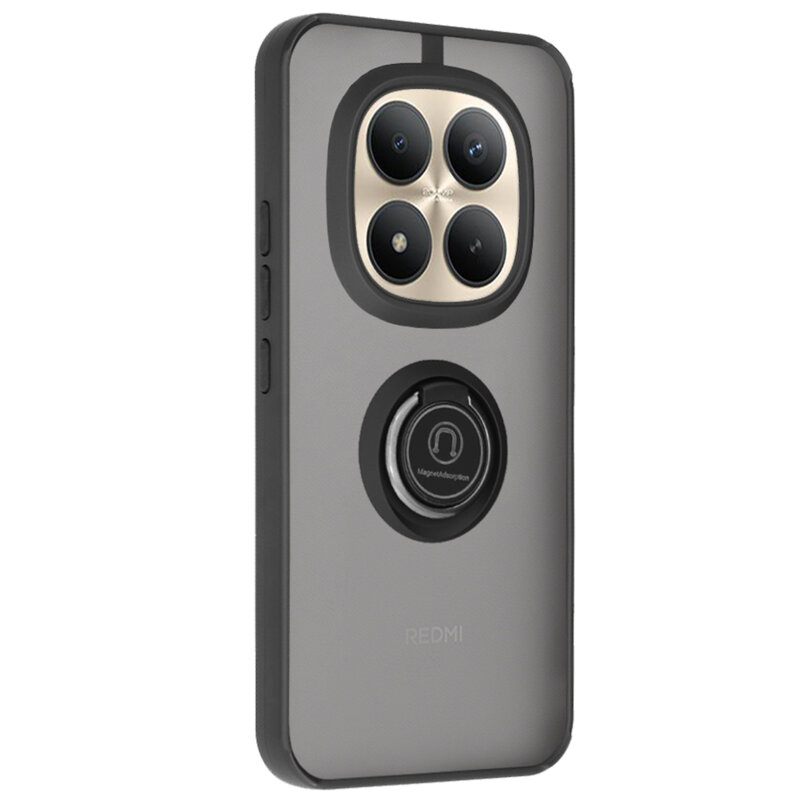 Husa Xiaomi Poco M8 Pro 5G Techsuit Glinth cu inel suport stand magnetic, negru