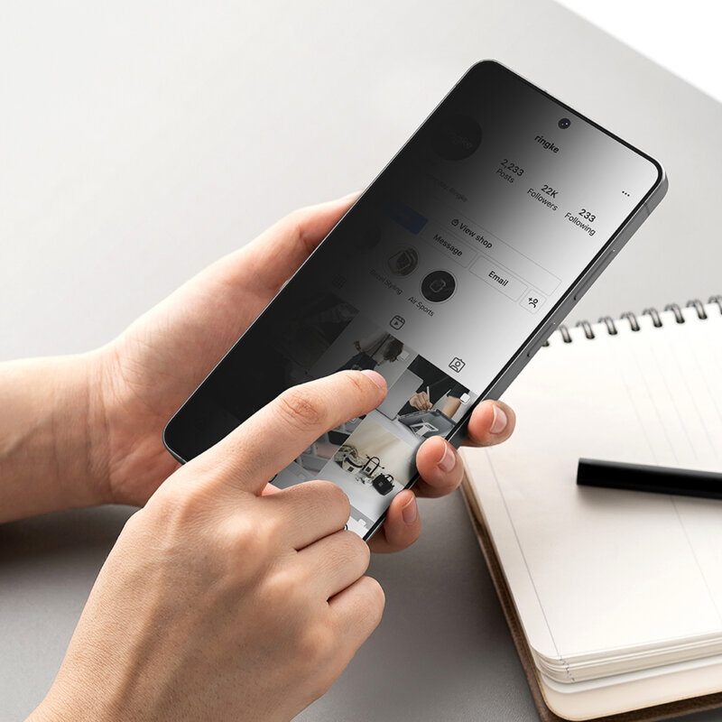 [Pachet 2x] Folie sticla Samsung Galaxy S26 Ultra Ringke Easy Slide Tempered Glass, negru