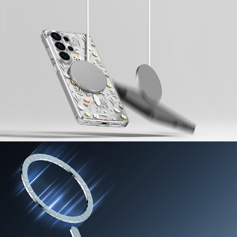 Husa Samsung Galaxy S26 Ultra Ringke Fusion MagSafe, Dry Flowers