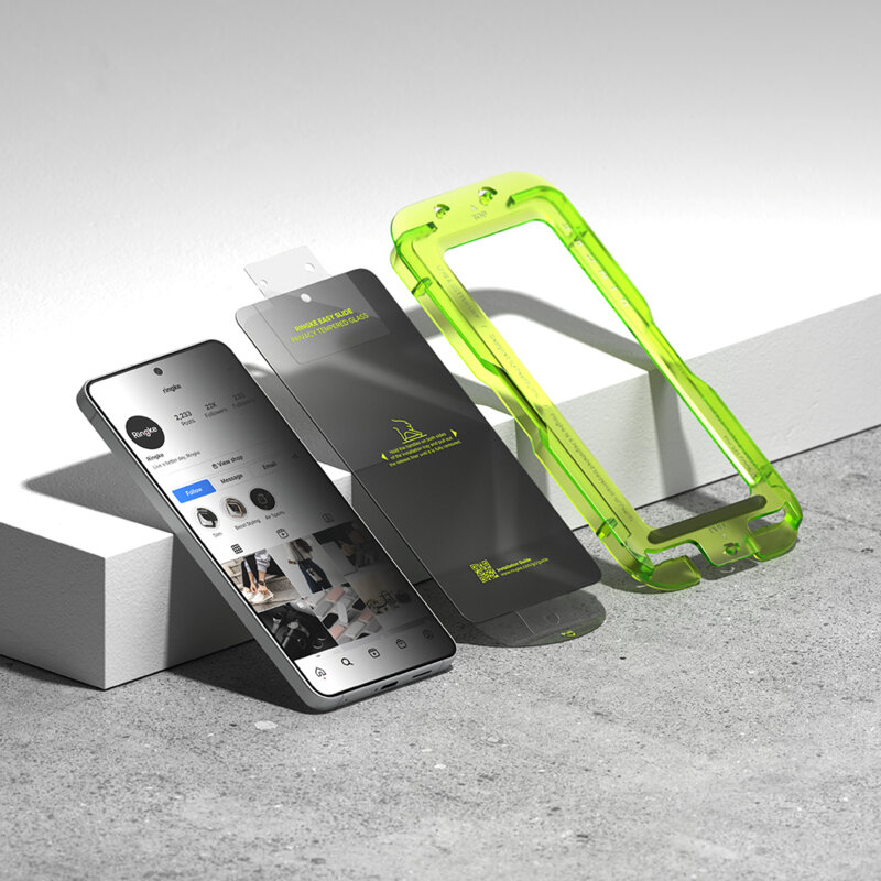 [Pachet 2x] Folie sticla Samsung Galaxy S26 Plus Ringke Easy Slide Tempered Glass, negru