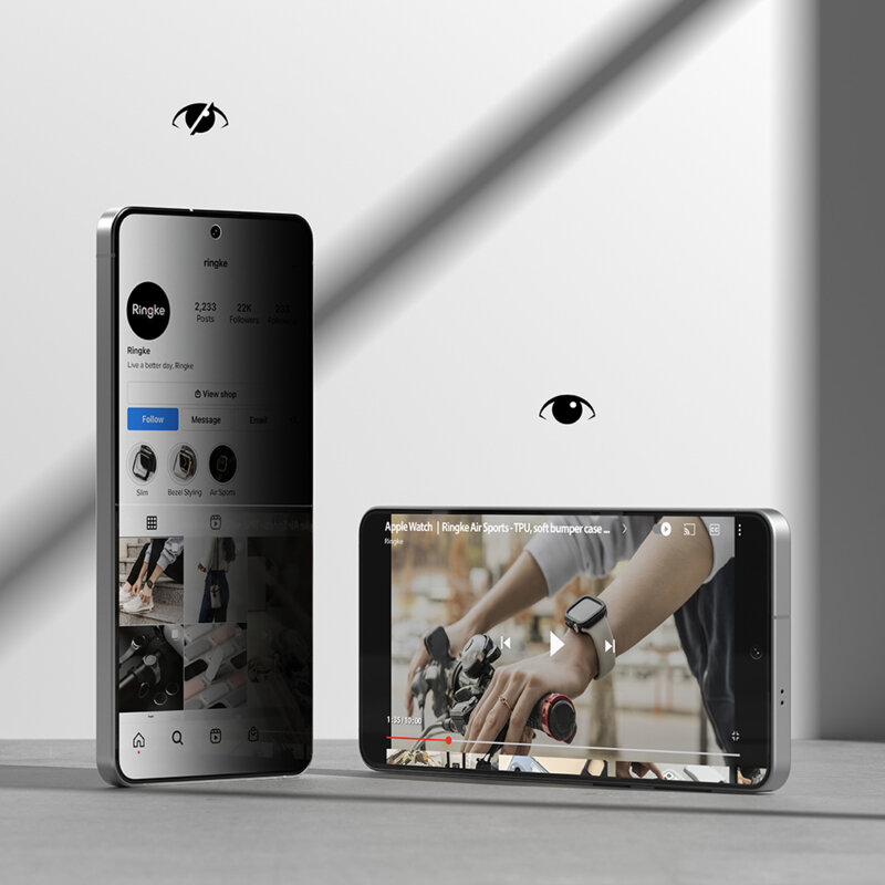 [Pachet 2x] Folie sticla Samsung Galaxy S26 Plus Ringke Easy Slide Tempered Glass, negru