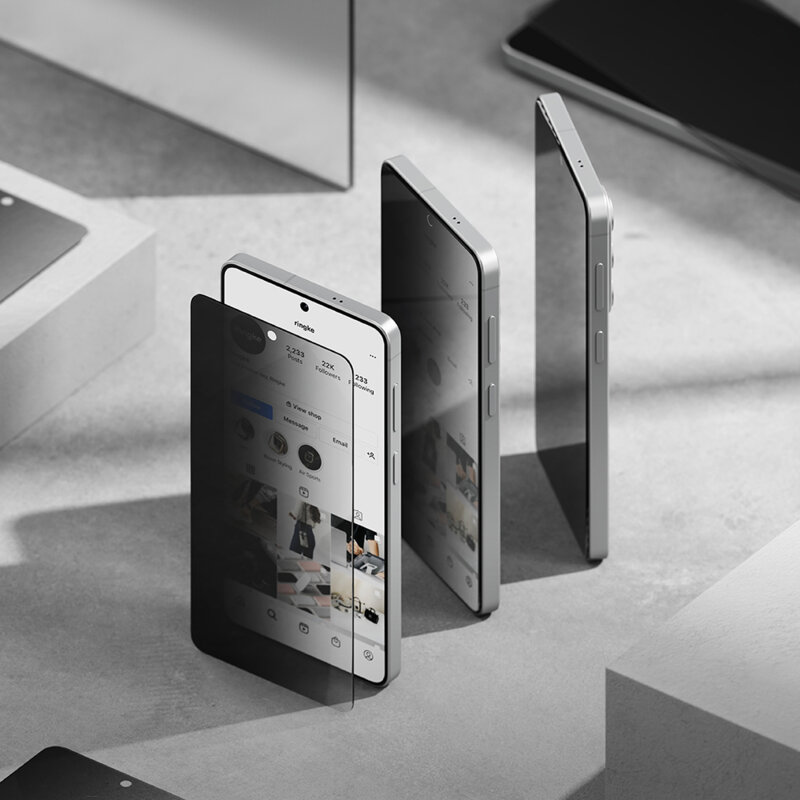 [Pachet 2x] Folie sticla Samsung Galaxy S26 Plus Ringke Easy Slide Tempered Glass, negru