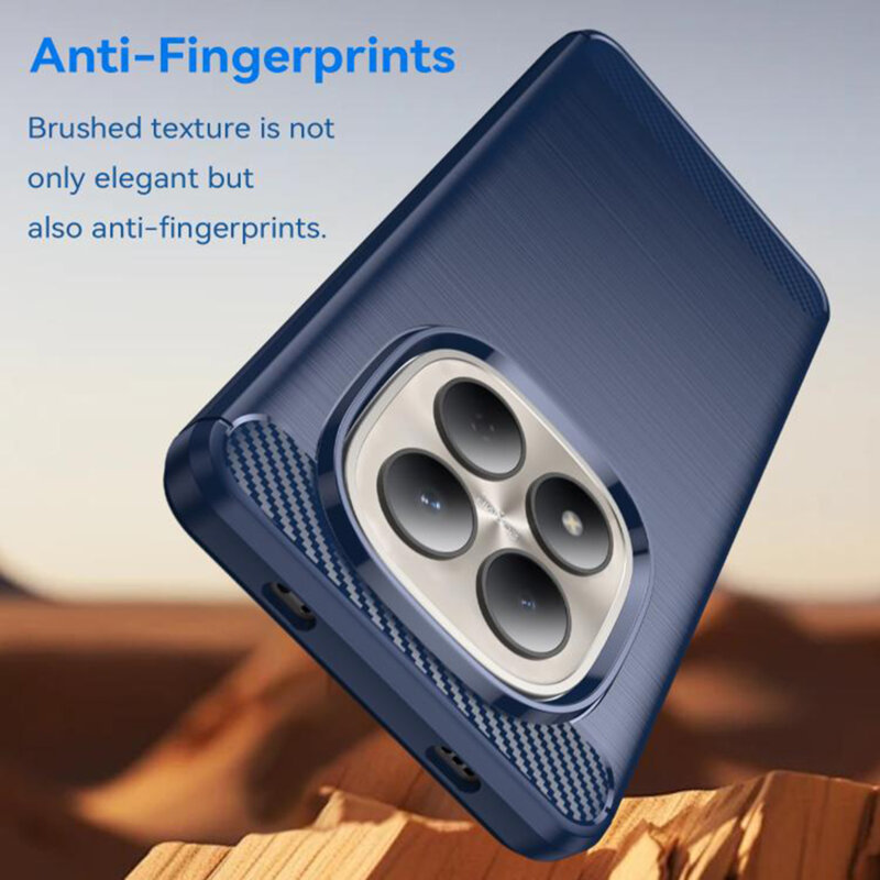 Husa Xiaomi Poco M8 Pro 5G Techsuit Carbon Silicone, albastru