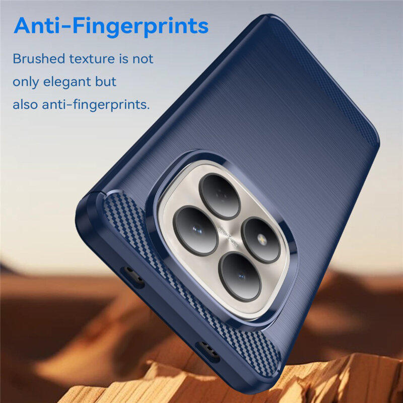 Husa Xiaomi Redmi Note 15 Pro 5G Techsuit Carbon Silicone, albastru