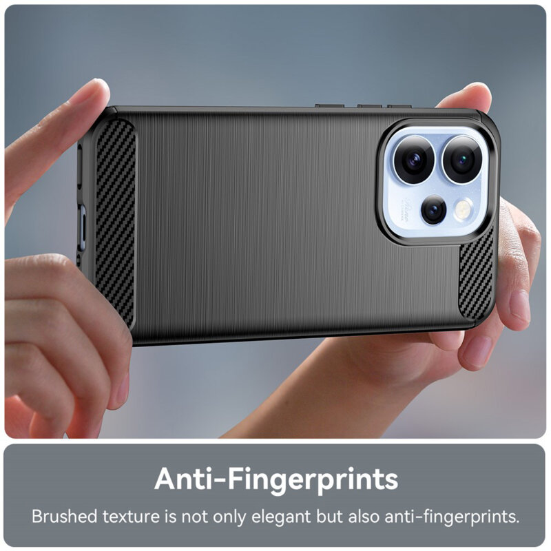 Husa Oppo Reno15 Pro Techsuit Carbon Silicone, negru