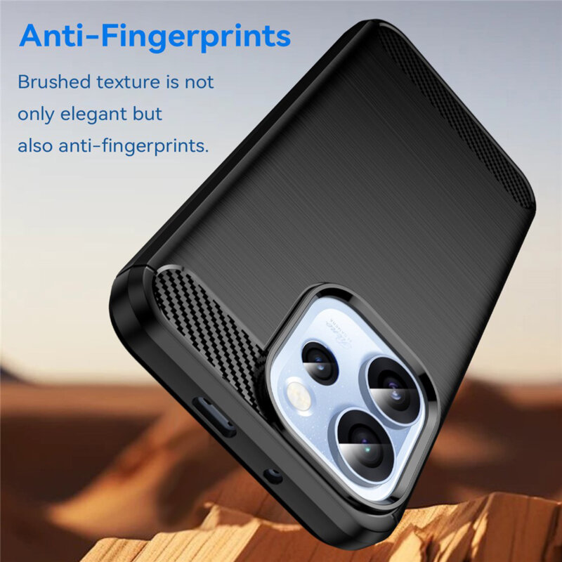 Husa Oppo Reno15 Pro Techsuit Carbon Silicone, negru