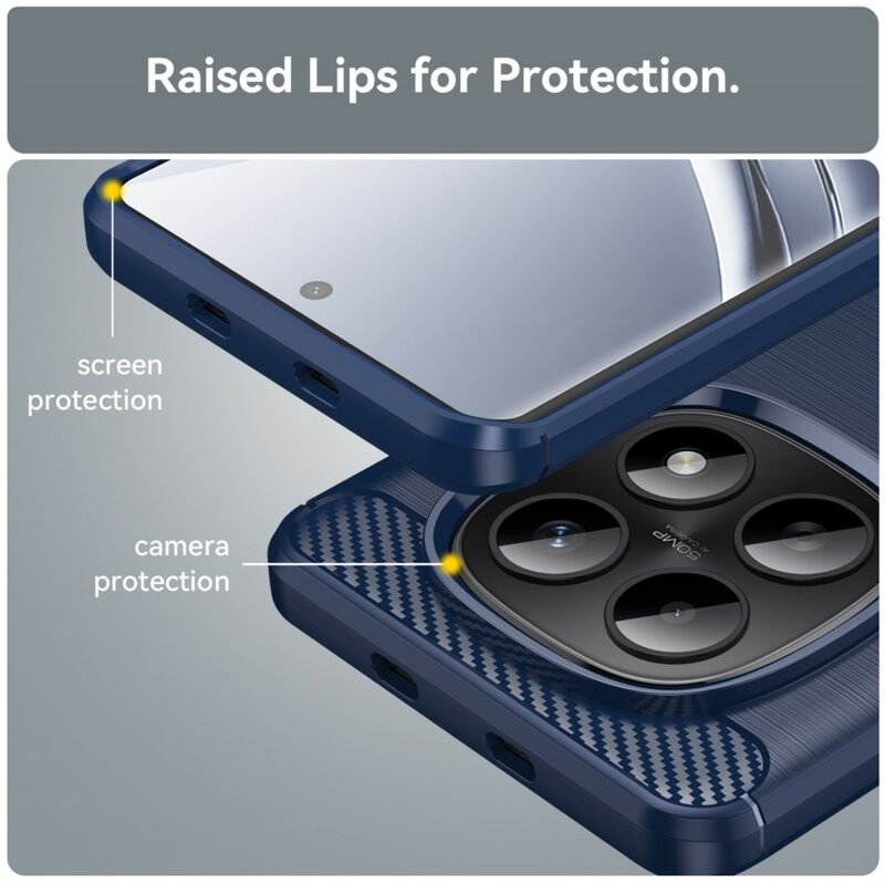 Husa Xiaomi Redmi Note 15 5G Techsuit Carbon Silicone, albastru