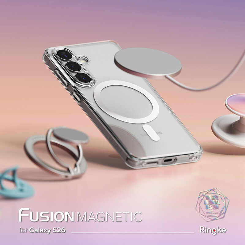 Husa Samsung Galaxy S26 Ringke Fusion MagSafe, transparenta