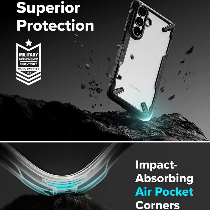 Husa Samsung Galaxy S26 Plus Ringke Fusion X, negru